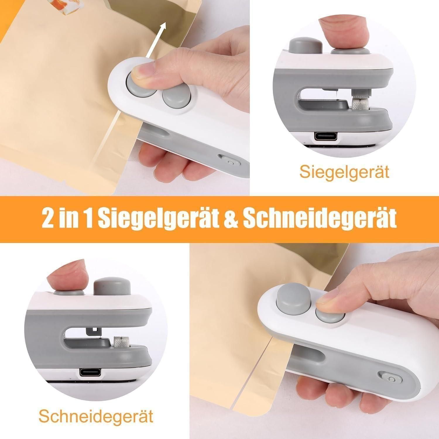 2-in-1 USB Mini Bag Sealer & Cutter – Portable, Rechargeable & Magnetic