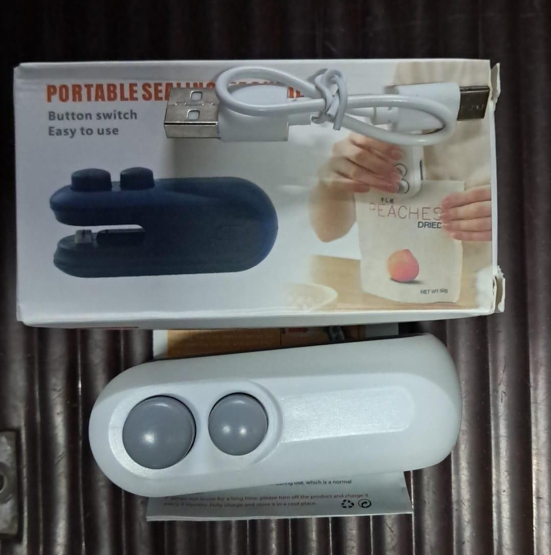 2-in-1 USB Mini Bag Sealer & Cutter – Portable, Rechargeable & Magnetic